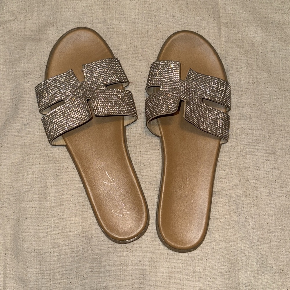 Silver Shine Sandals